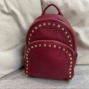 Michael Kors Abbey Studded Leather Backpack